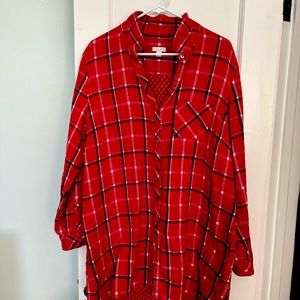 JJill XL tunic Red plaid and so comfortable and sharp